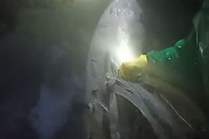 延安消防水池堵漏现场
